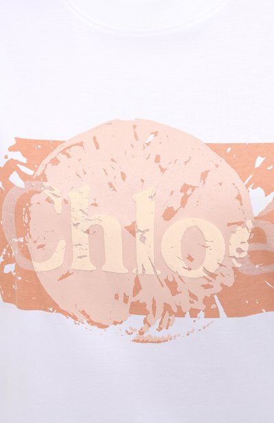 Хлопковая футболка CHLOÉ, арт. CHC20AJH83288, фото 5