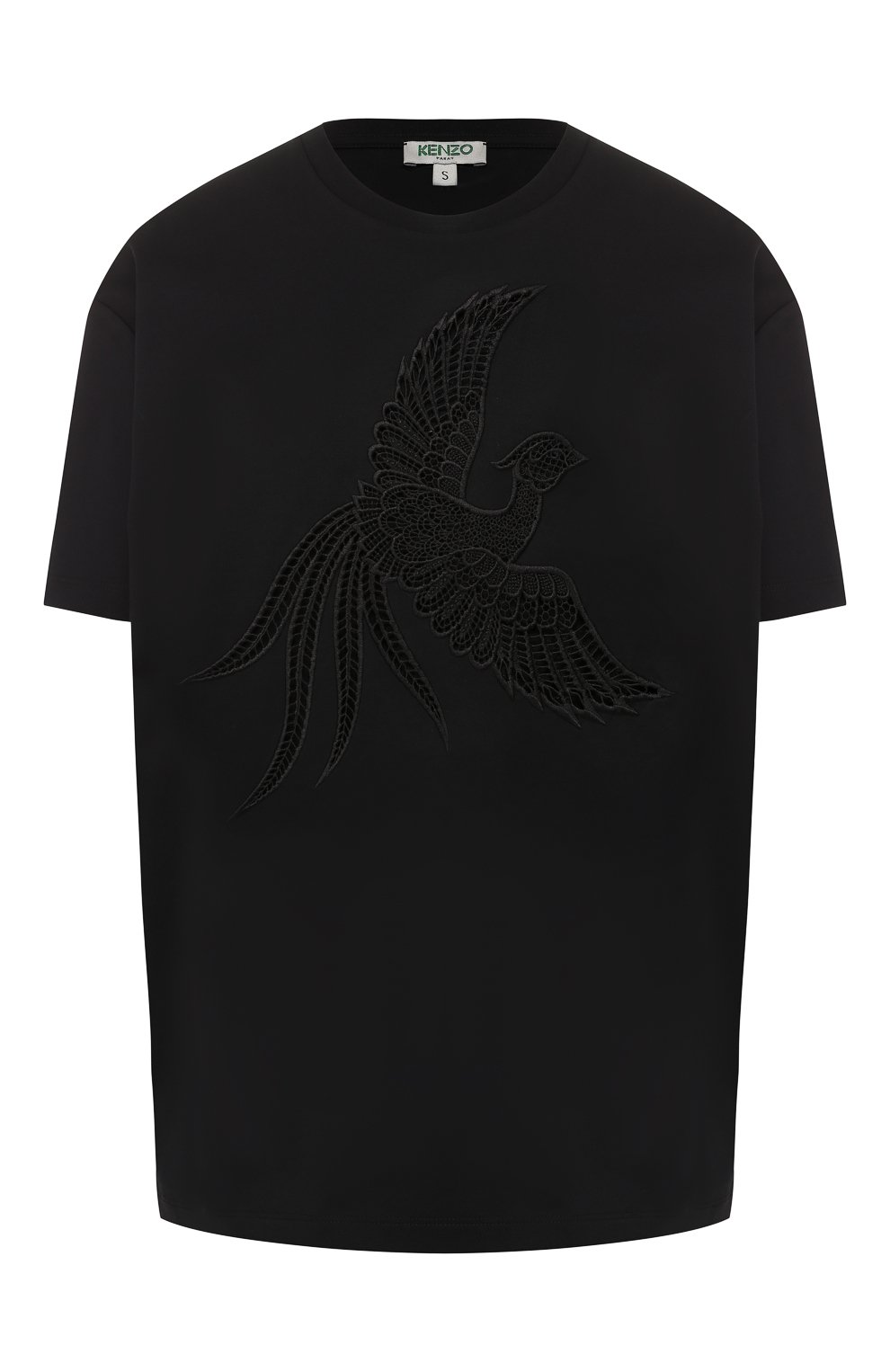 Хлопковая футболка KENZO черного цвета по цене 21750 руб., арт. 2TS751988, фото 1 Хлопковая футболка KENZO, арт. 2TS751988, фото 1