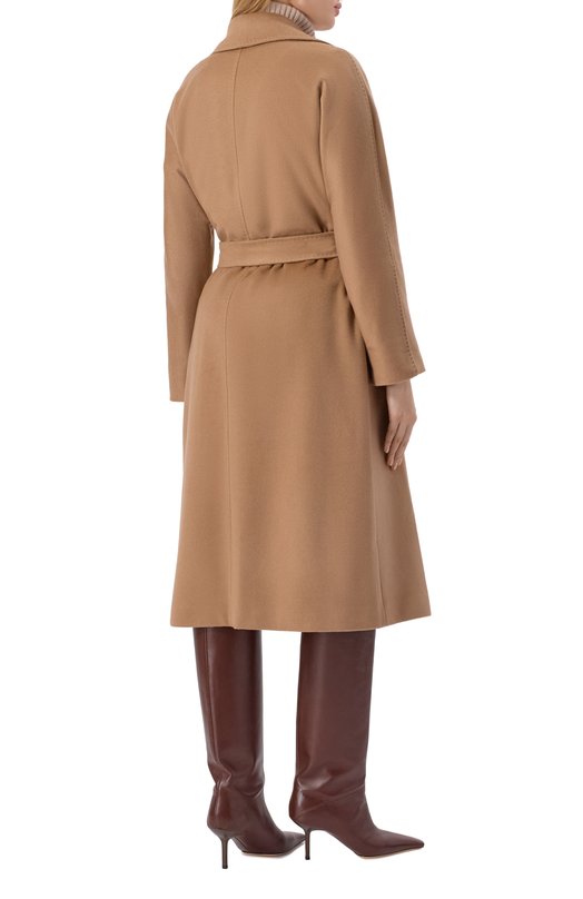 Кашемировое пальто Max Mara Studio EUCLIDE Бежевый  EUCLIDE Фото 4
