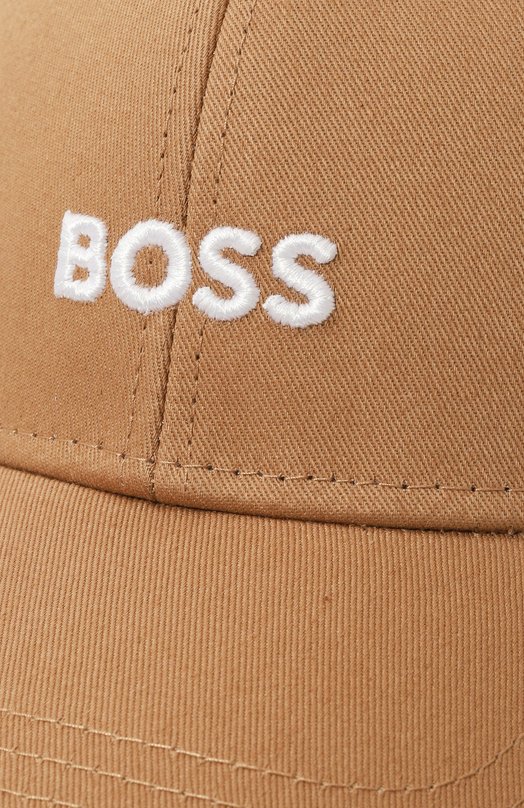 Хлопковая бейсболка BOSS 50495121 Бежевый  50495121 Фото 4