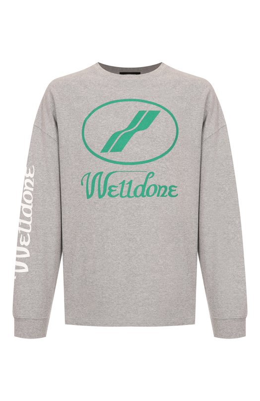 

Хлопковый лонгслив We11done, Серый
