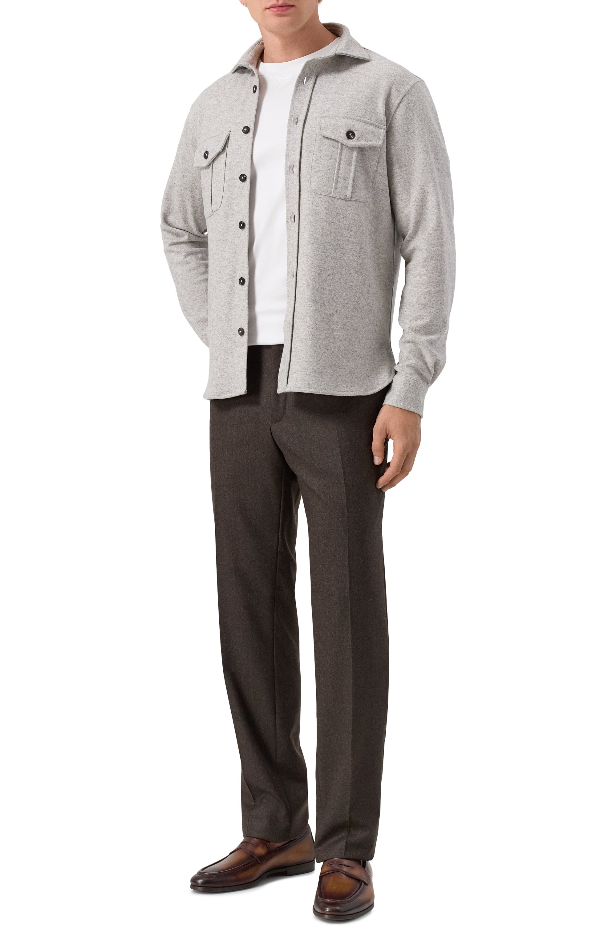 Рубашка из шерсти и кашемира ANDREA CAMPAGNA, арт. CAMLMIL/WCFELT, фото 2