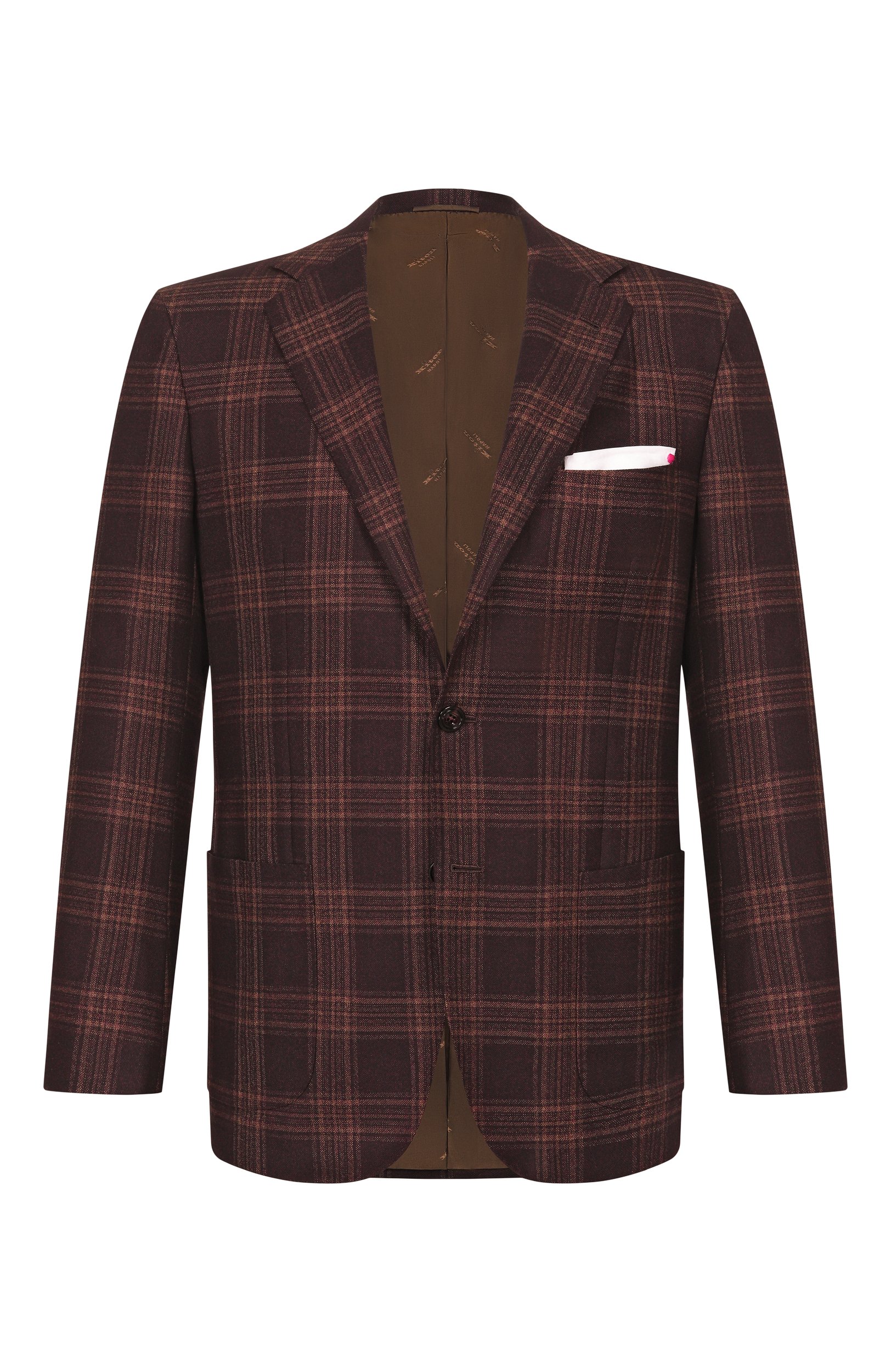 Шерстяной пиджак KITON темно-коричневого цвета по цене 747000 руб., арт. UG81K0124I, фото 1 Шерстяной пиджак KITON, арт. UG81K0124I, фото 1