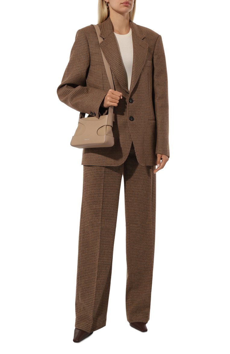 Женская сумка cut out FERRAGAMO бежевого цвета, арт. 214956/763399 | Фото 7 (Размер: small; Ремень/цепочка: На ремешке; Материал: Натуральная кожа)