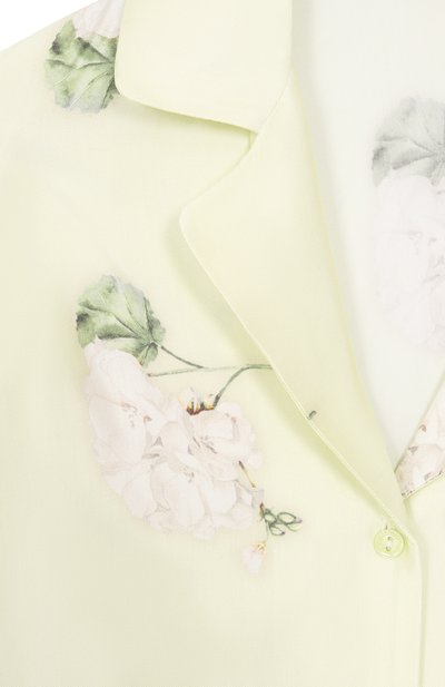 Рубашка из вискозы MONNALISA светло-зеленого цвета по цене 20700 руб., арт. 71G302, фото 3 Рубашка из вискозы MONNALISA, арт. 71G302, фото 3