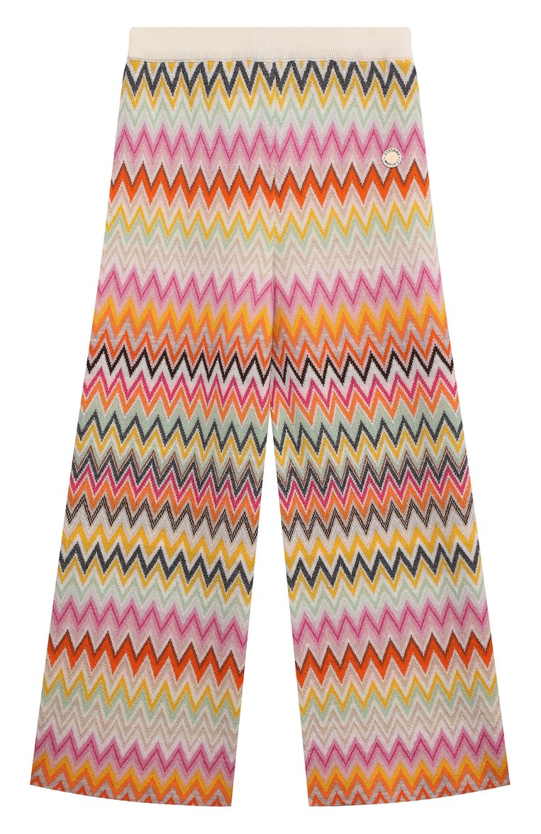 Детские шерстяные брюки MISSONI разноцветного цвета, арт. MV6B10/W0028/6-10 | Фото 1 (Случай: Повседневный; Нос: Не проставлено; Материал внешний: Шерсть; Ростовка одежда: 6 лет | 116 см, 8 лет | 128 см, 10 - 11 лет | 140 - 146см)