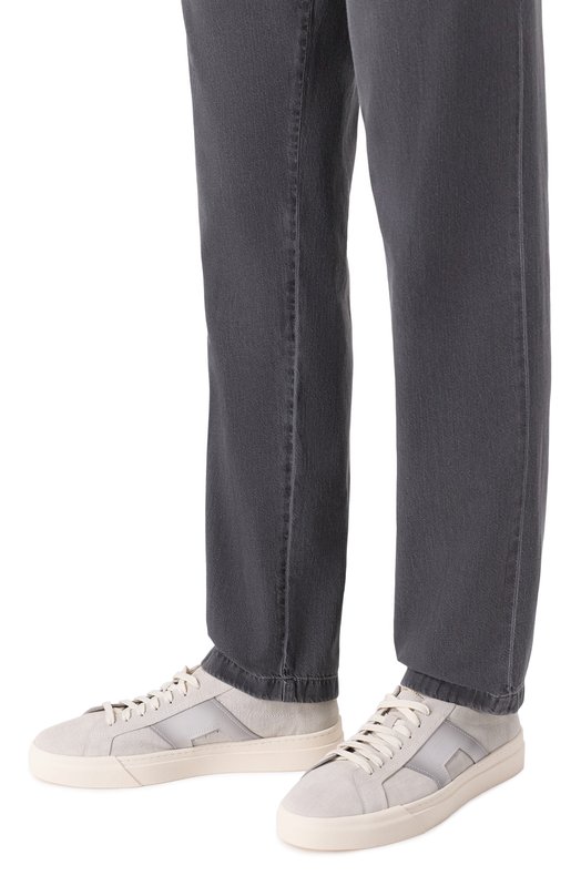 Замшевые кеды Gloria Santoni MBGG21964PNNCFCT Серый  MBGG21964PNNCFCT Фото 3