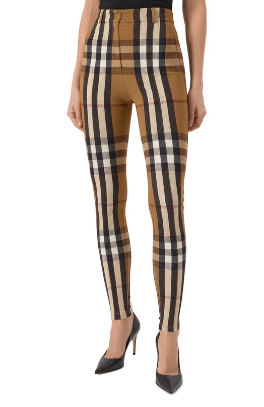 Брюки из вискозы Burberry 4566766 A8492 Коричневый  4566766 A8492 Фото 3