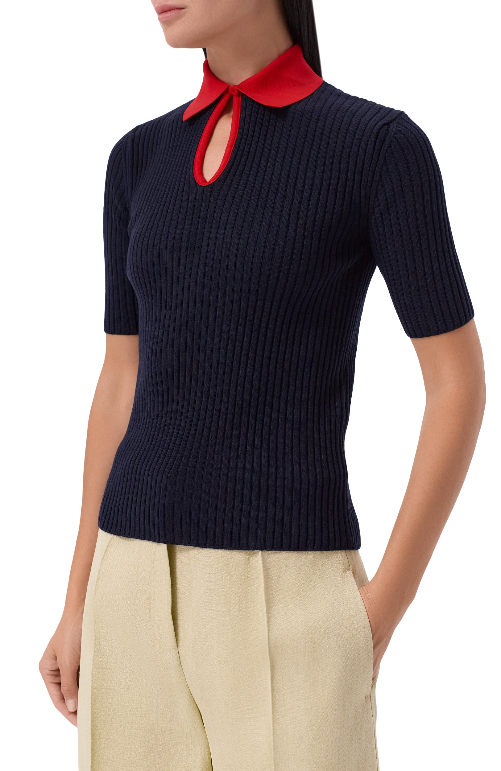 Шерстяное поло JIL SANDER, арт. J02GL0117/J14877, фото 3