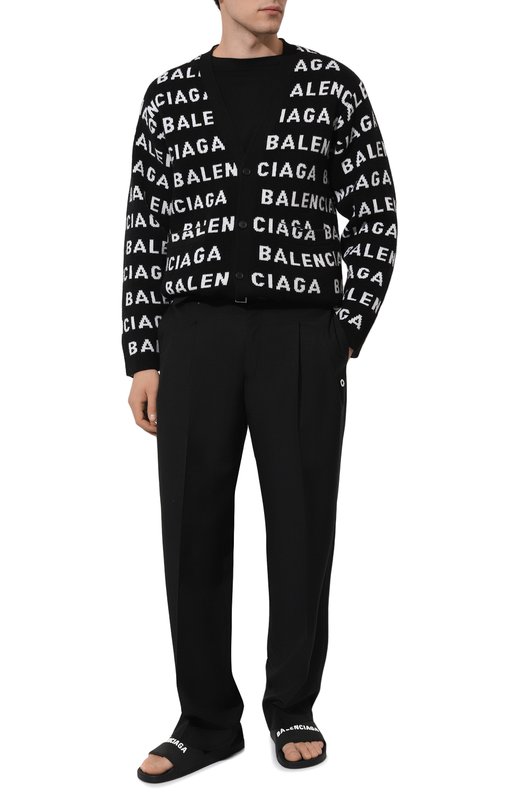 Резиновые шлепанцы Pool Balenciaga 565826/W1S80 Чёрный  565826/W1S80 Фото 2
