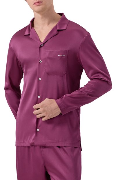 Шелковая сорочка KITON, арт. UNWM018K0245H10, фото 3