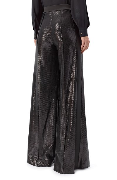 Брюки с отделкой пайетками ELIE SAAB черного цвета по цене 193000 руб., арт. P0158NF25/PSA01, фото 4 Брюки с отделкой пайетками ELIE SAAB, арт. P0158NF25/PSA01, фото 4