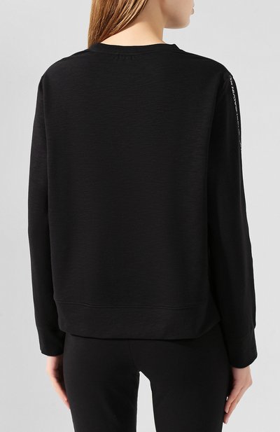 Хлопковый свитшот CALVIN KLEIN черного цвета по цене 8305 руб., арт. QS6320E, фото 4 Хлопковый свитшот CALVIN KLEIN, арт. QS6320E, фото 4