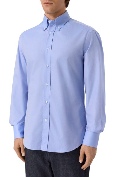 Хлопковая сорочка BRUNELLO CUCINELLI, арт. MBUC41716, фото 3