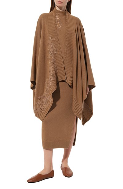 Накидка из вискозы и шерсти ERMANNO SCERVINO, арт. D434D500APDAN, фото 3