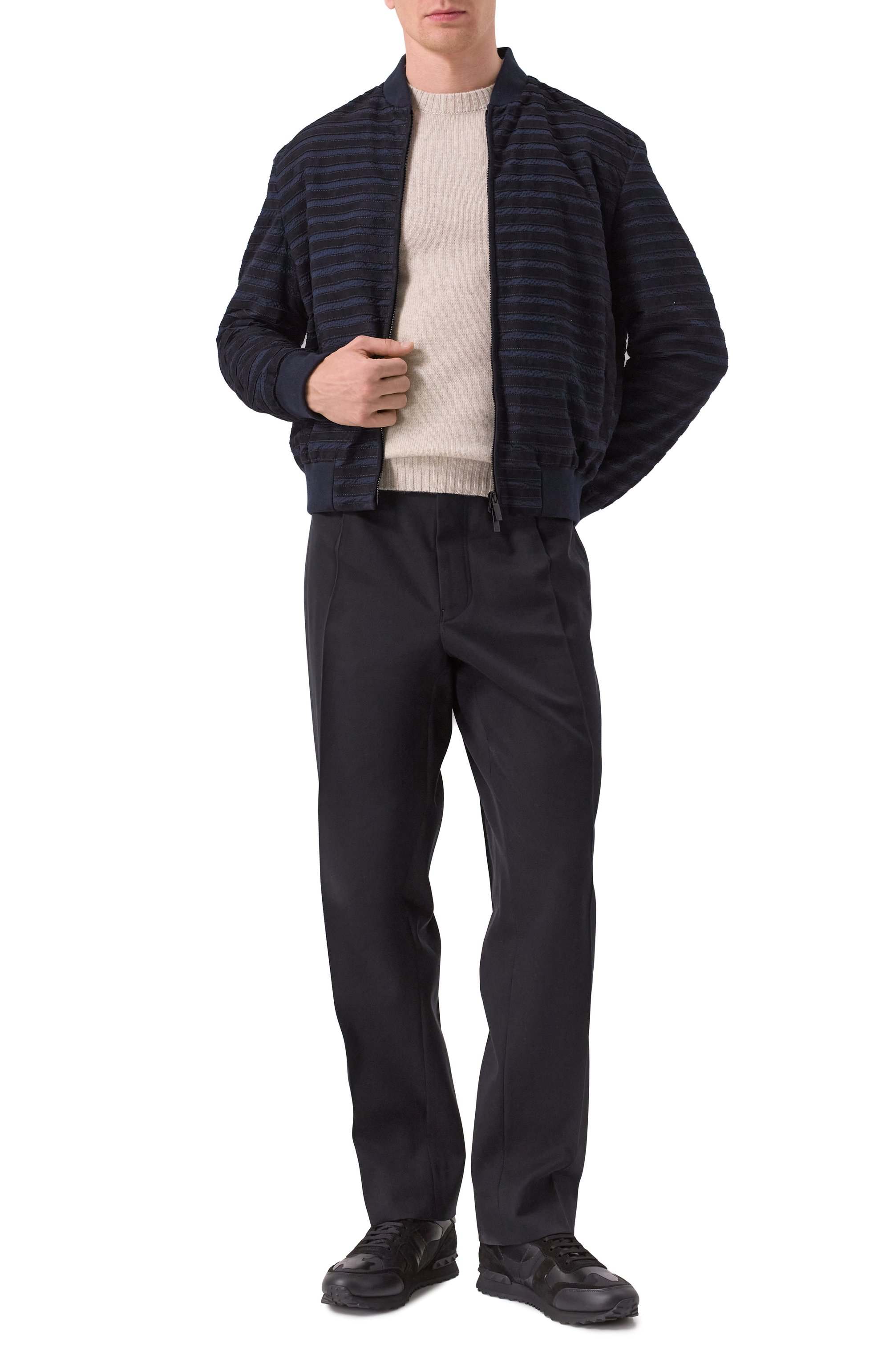 Комбинированный бомбер GIORGIO ARMANI, арт. GM001132/AF14745, фото 2