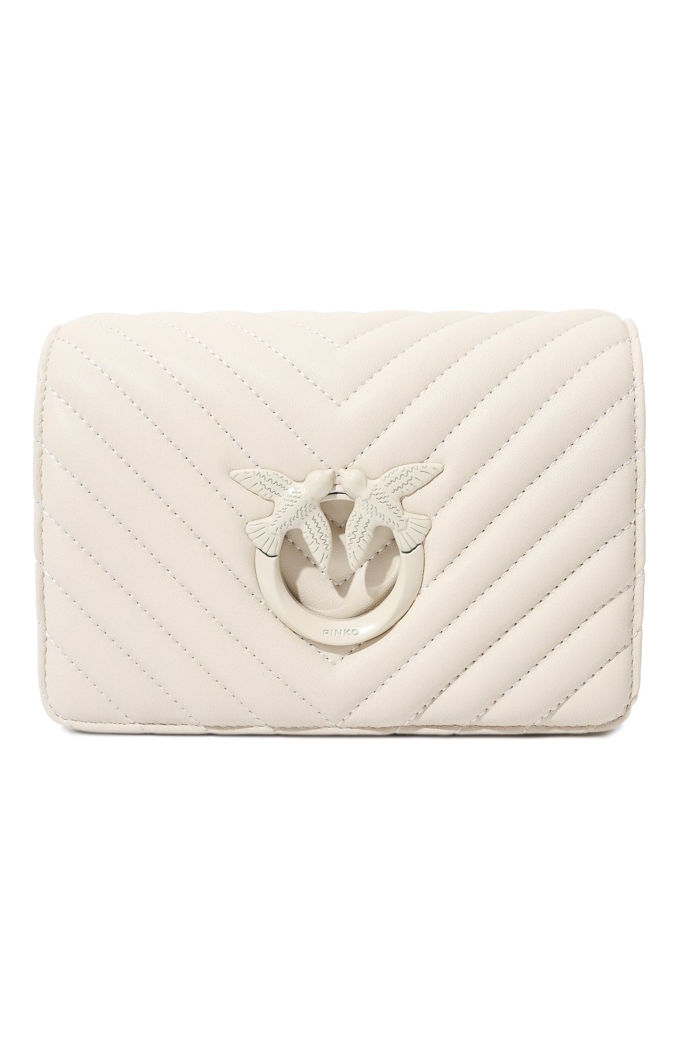 Сумка love click mini PINKO кремового цвета по цене 50240 руб., арт. 100067/A0VM, фото 1 Сумка love click mini PINKO, арт. 100067/A0VM, фото 1