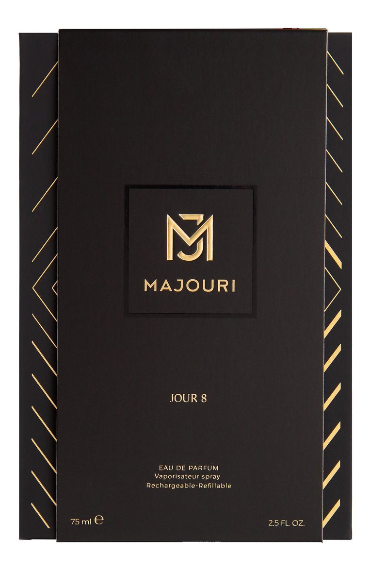 Парфюмерная вода jour 8 (75ml) MAJOURI бесцветного цвета, арт. 3665543072081 | Фото 4 (Региональные ограничения белый список (Axapta Mercury): Не проставлено; Нос: Не проставлено; Тип продукта - парфюмерия: Парфюмерная вода; Тип аромата: Кожаный; Ограничения доставки: flammable)