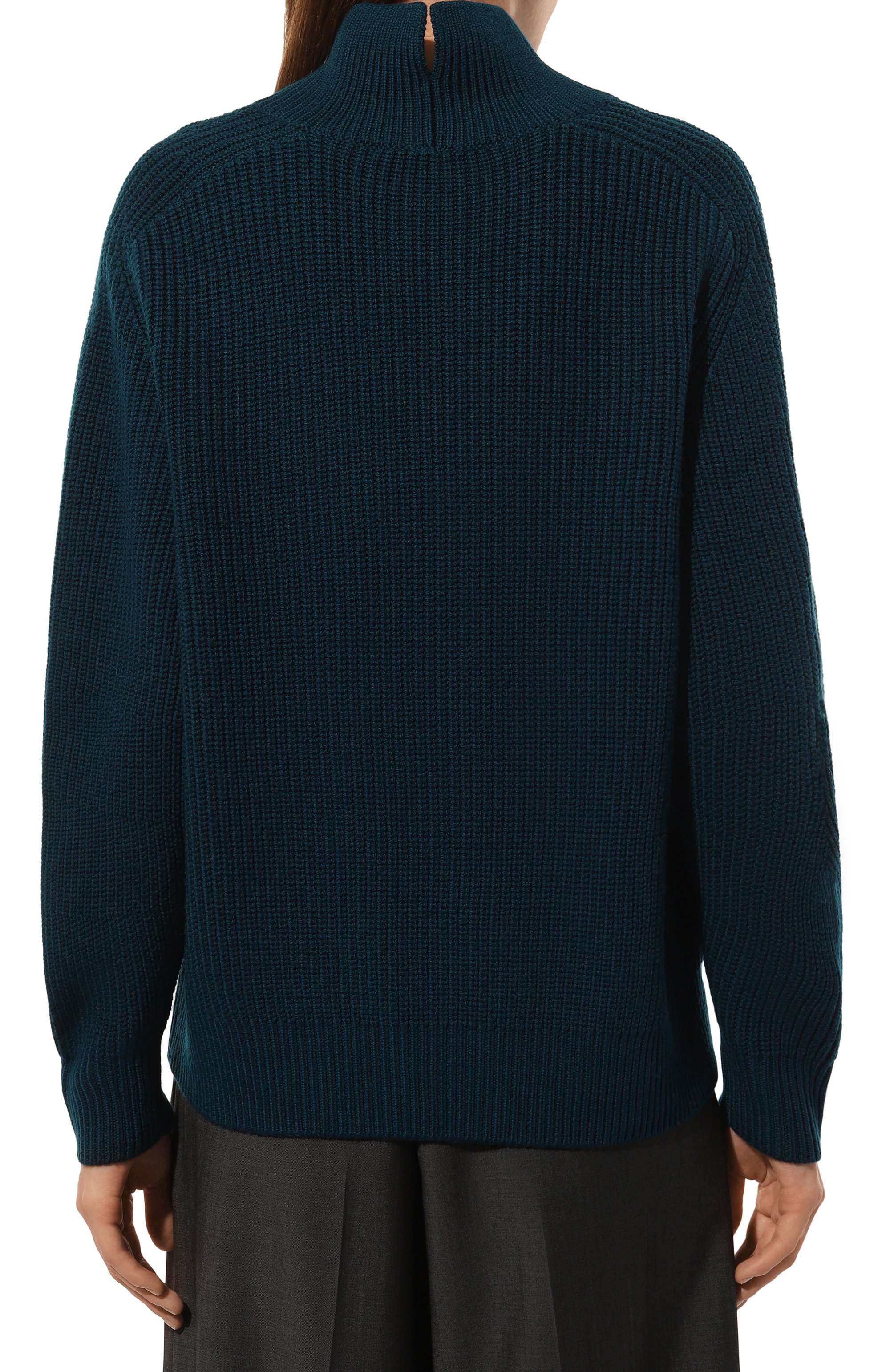 Шерстяной свитер WINDSOR бирюзового цвета по цене 43950 руб., арт. DP436/10010515, фото 4 Шерстяной свитер WINDSOR, арт. DP436/10010515, фото 4