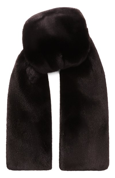 Женский меховой шарф из норки MVST, арт. MSC-01 MINK BLACK