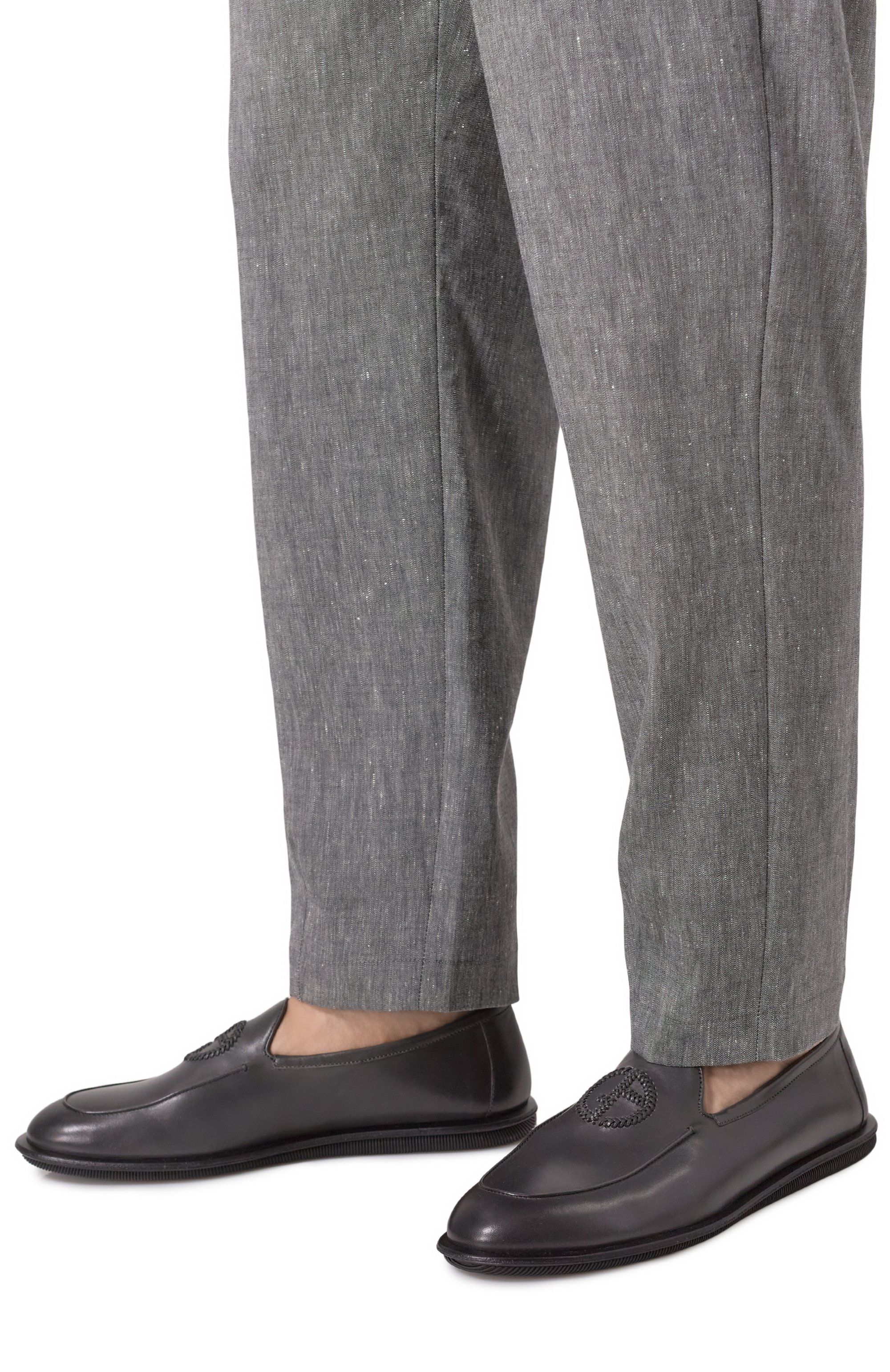 Кожаные лоферы GIORGIO ARMANI, арт. X2J162/XF615, фото 3