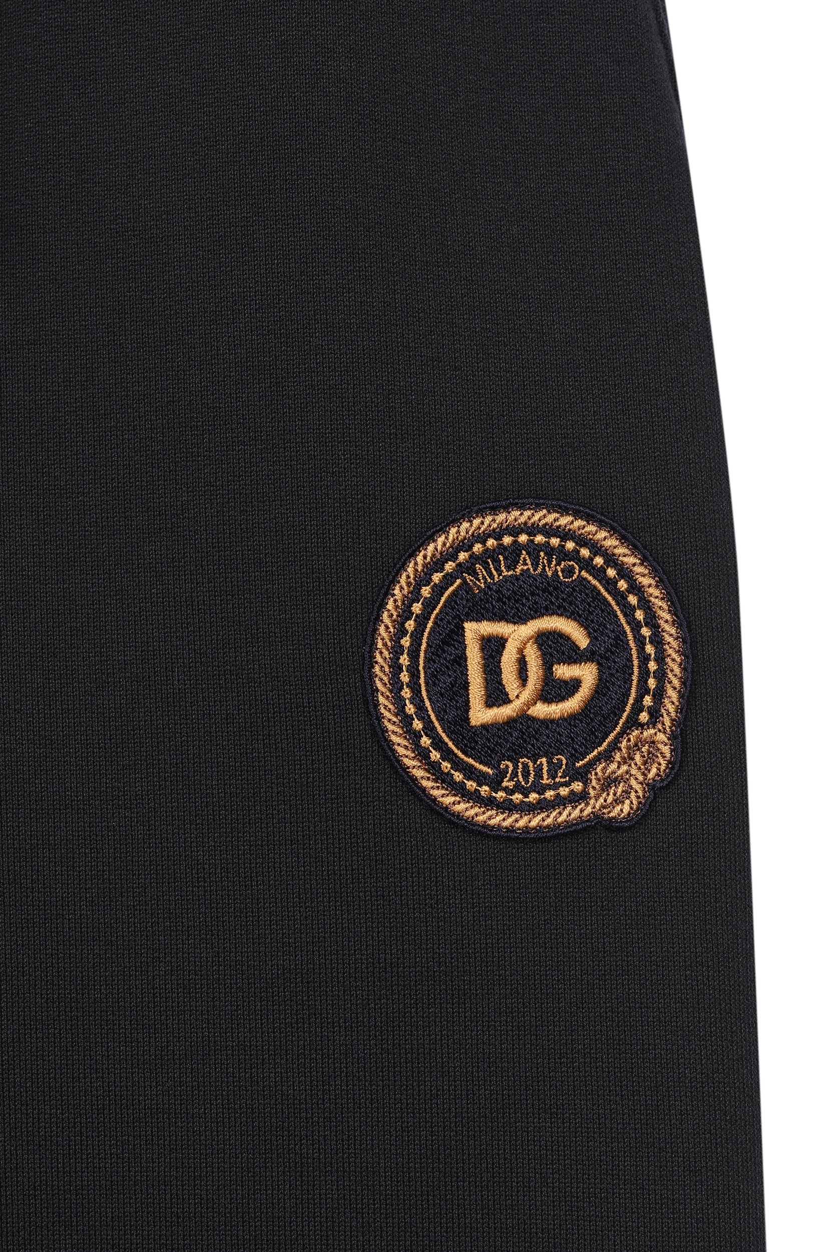 Хлопковые брюки DOLCE & GABBANA темно-синего цвета по цене 47800 руб., арт. L4JPMB/G7QNM, фото 3 Хлопковые брюки DOLCE & GABBANA, арт. L4JPMB/G7QNM, фото 3