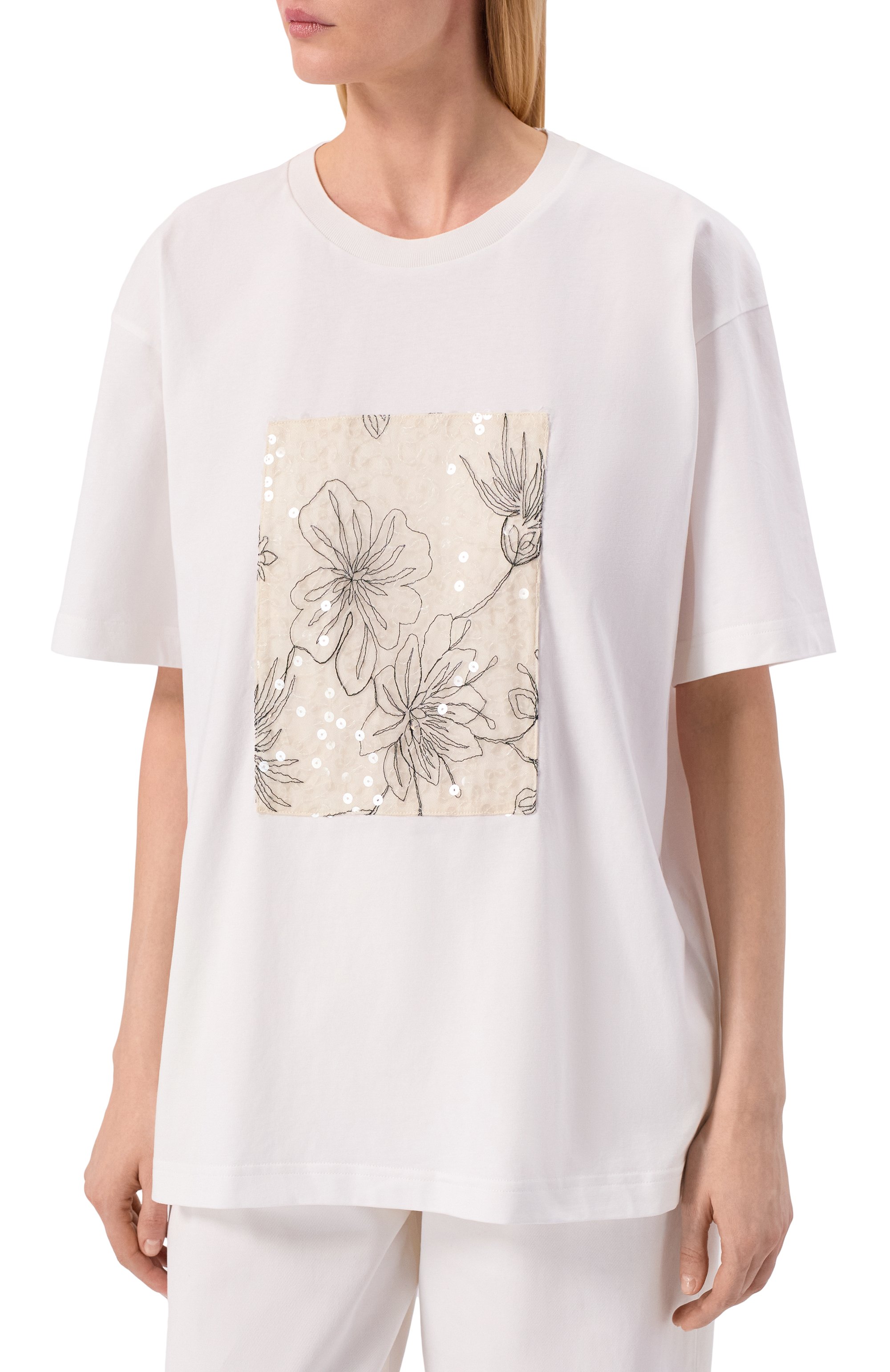 Хлопковая футболка LORENA ANTONIAZZI, арт. P2661TS08A/4577, фото 3