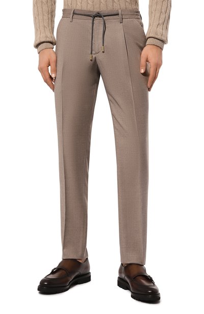 Шерстяные брюки L.B.M. 1911 бежевого цвета по цене 39950 руб., арт. 8446/44504, фото 3 Шерстяные брюки L.B.M. 1911, арт. 8446/44504, фото 3