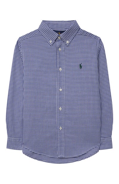Хлопковая рубашка POLO RALPH LAUREN голубого цвета по цене 8710 руб., арт. 321845293, фото 1 Хлопковая рубашка POLO RALPH LAUREN, арт. 321845293, фото 1