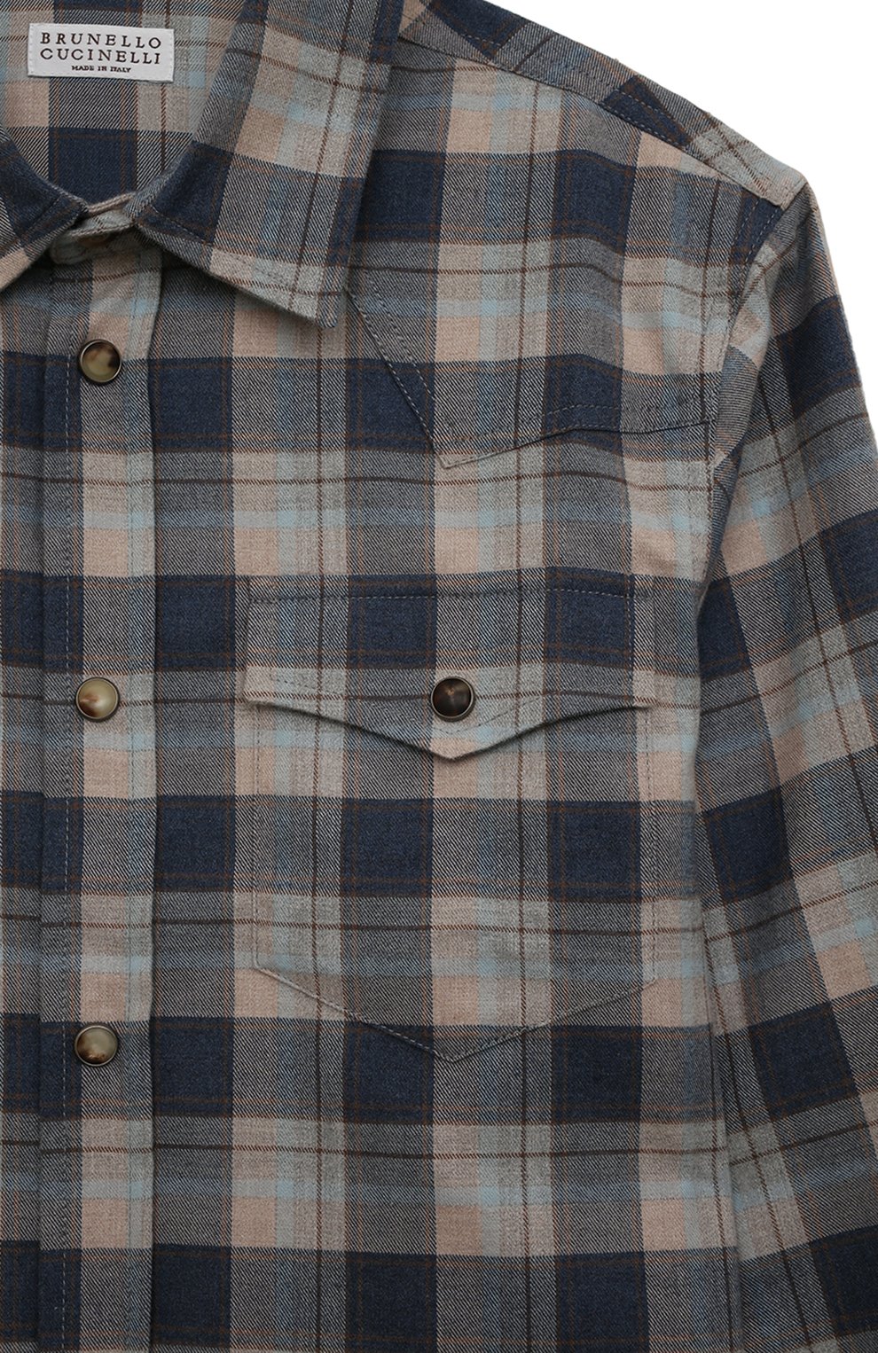Хлопковая рубашка BRUNELLO CUCINELLI, арт. BB652C360C, фото 3