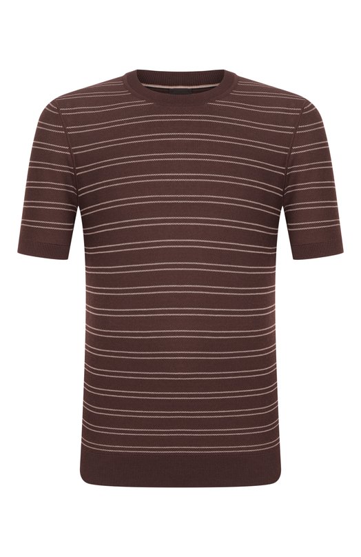 Джемпер из хлопка и лиоцелла BOSS 50560482 Коричневый 50560482