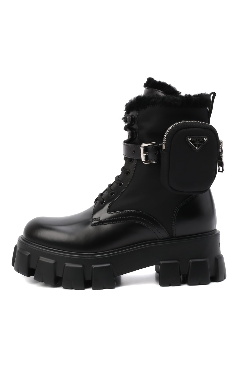 Комбинированные ботинки monolith PRADA, арт. 1T255M-3LEK-F0002-ZB55, фото 2