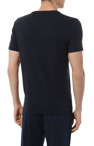 Хлопковая футболка TOM FORD темно-синего цвета по цене 19600 руб., арт. T4M09104, фото 4 Хлопковая футболка TOM FORD, арт. T4M09104, фото 4