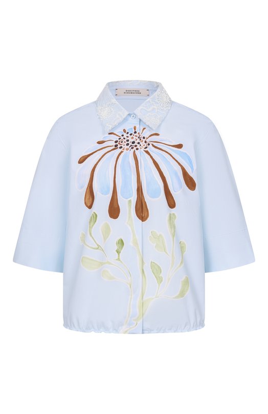 Хлопковая рубашка Dorothee Schumacher 448106 Голубой 448106