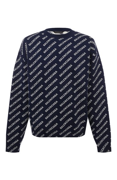 Мужской джемпер из хлопка и шерсти BALENCIAGA, арт. 736247/T3233