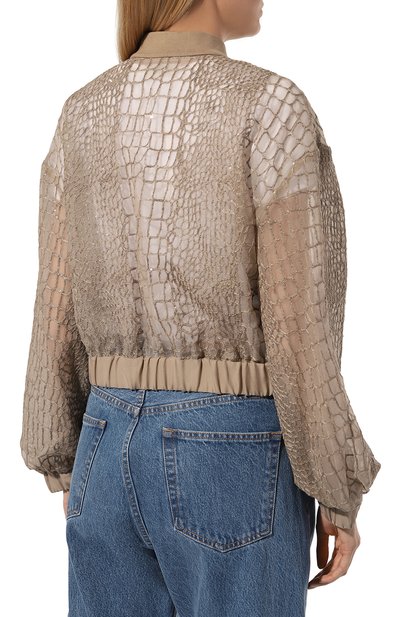 Шелковый бомбер BRUNELLO CUCINELLI, арт. MF940SX916, фото 4