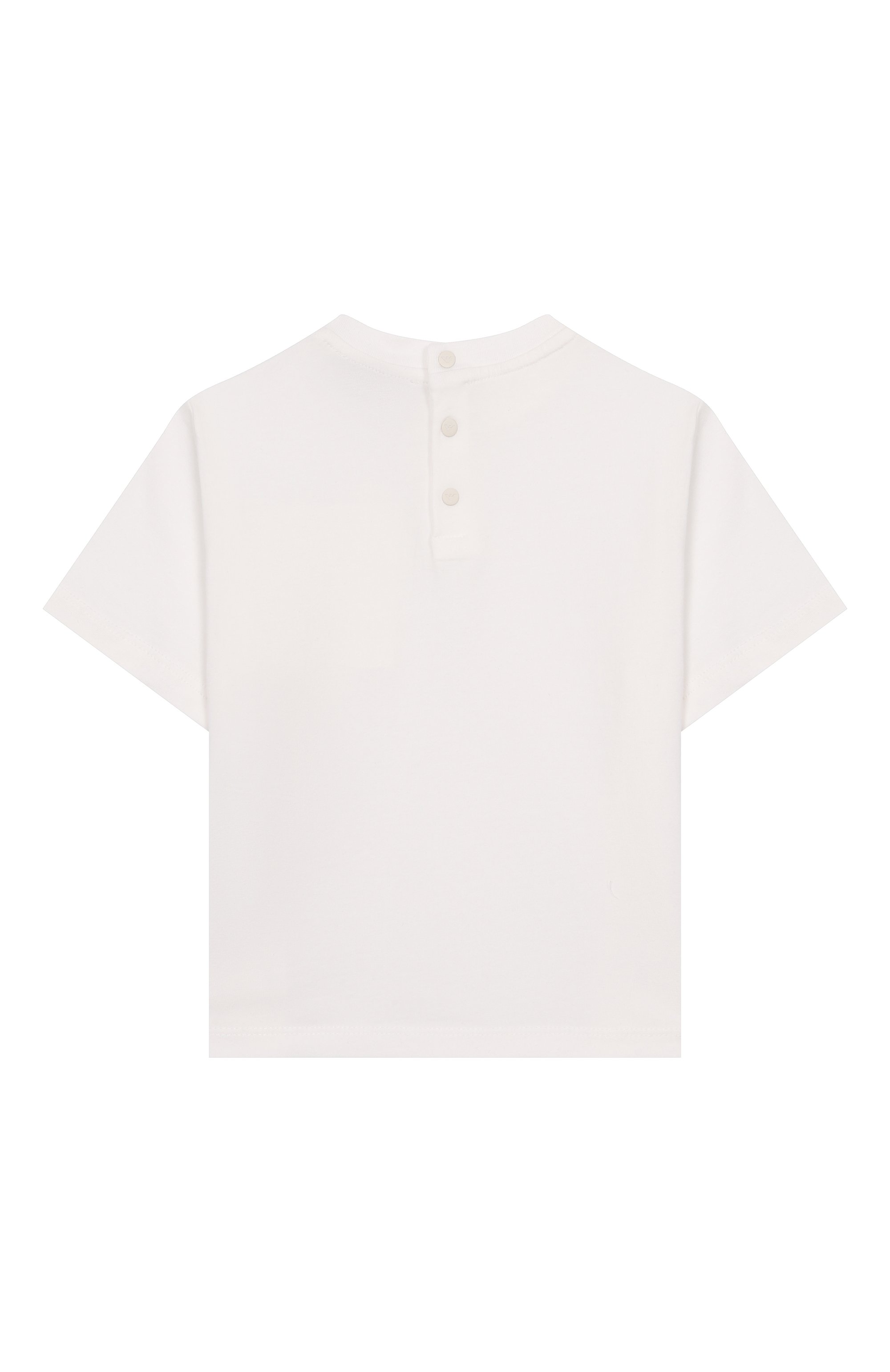 Хлопковая футболка EMPORIO ARMANI молочного цвета по цене 8775 руб., арт. EB001326/AF21808, фото 2 Хлопковая футболка EMPORIO ARMANI, арт. EB001326/AF21808, фото 2