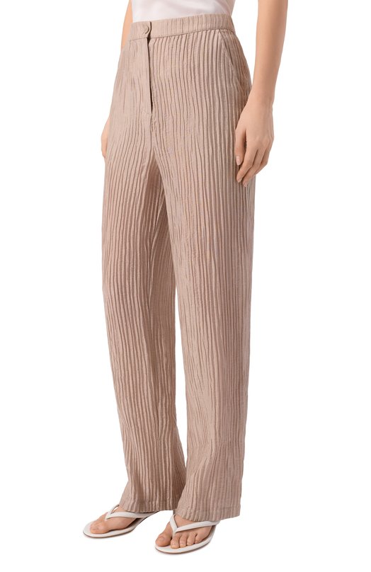 Брюки из лиоцелла  Emporio Armani EW003446/AF20830 Бежевый  EW003446/AF20830 Фото 3