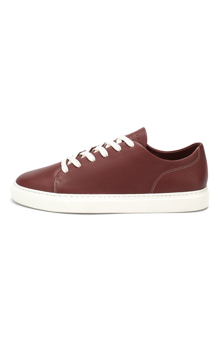 Мужские кожаные кеды HARRYS OF LONDON бордового цвета, арт. PURSUIT S0FT MILLED CALF | Фото 3 (Подошва: Плоская; Статус проверки: Проверена категория; Материал внутренний: Натуральная кожа; Материал утеплителя: Без утеплителя; Стили: Классический; Драгоценные камни: Проставлено; Материал сплава: Проставлено; Материал внешний: Натуральная кожа; Кросс-КТ: Низкие; Автоматизация Diginetica: Не назначено)