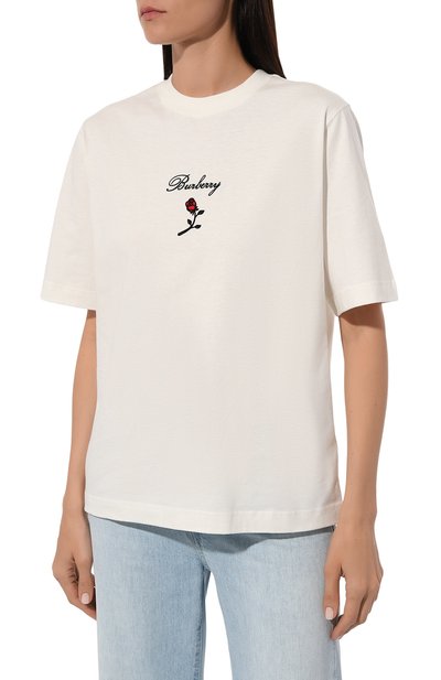 Хлопковая футболка BURBERRY, арт. 8083647, фото 3