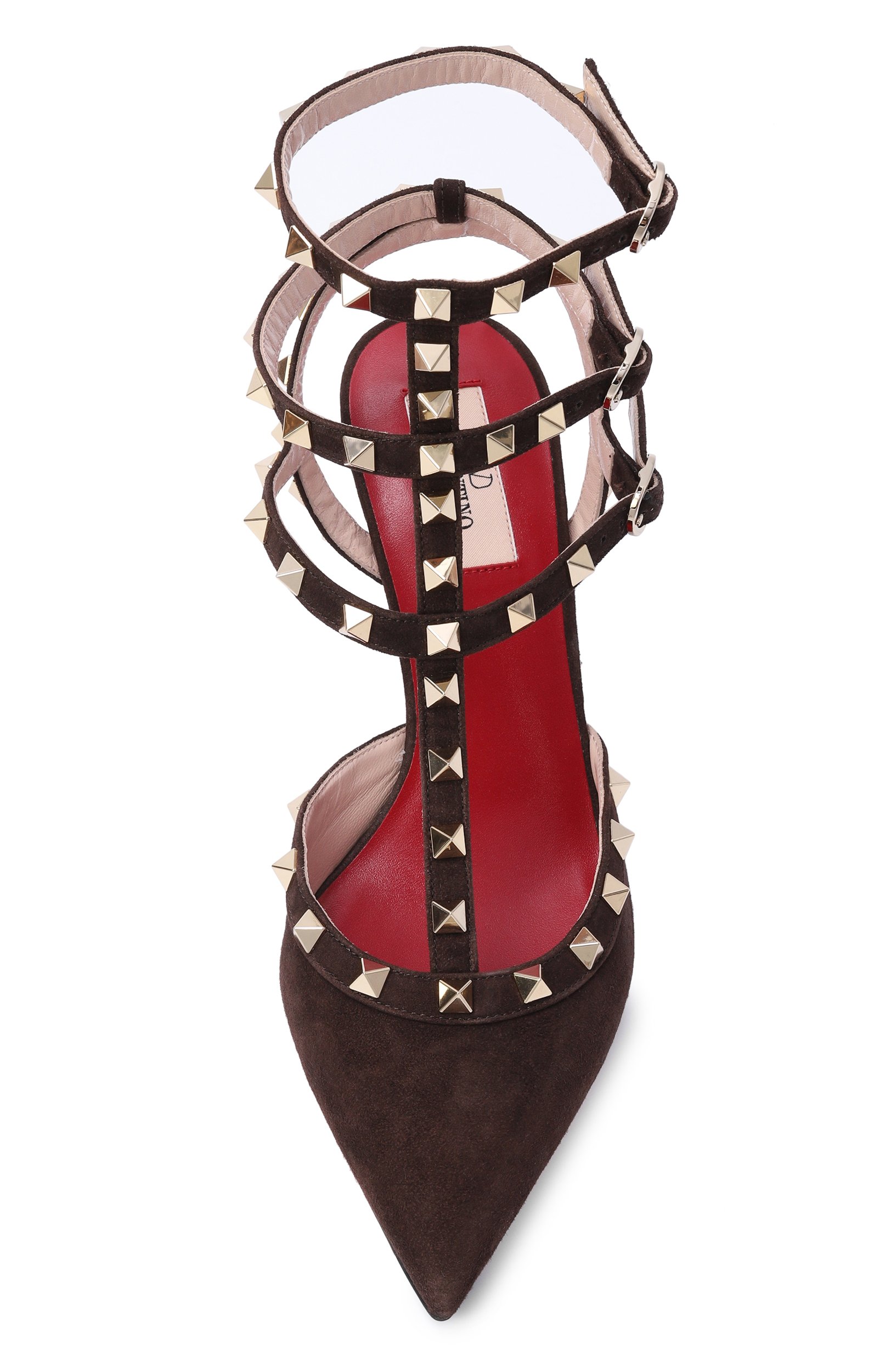 Замшевые туфли rockstud 65 VALENTINO темно-коричневого цвета по цене 129500 руб., арт. 9W2S0375/CVB, фото 6 Замшевые туфли rockstud 65 VALENTINO, арт. 9W2S0375/CVB, фото 6