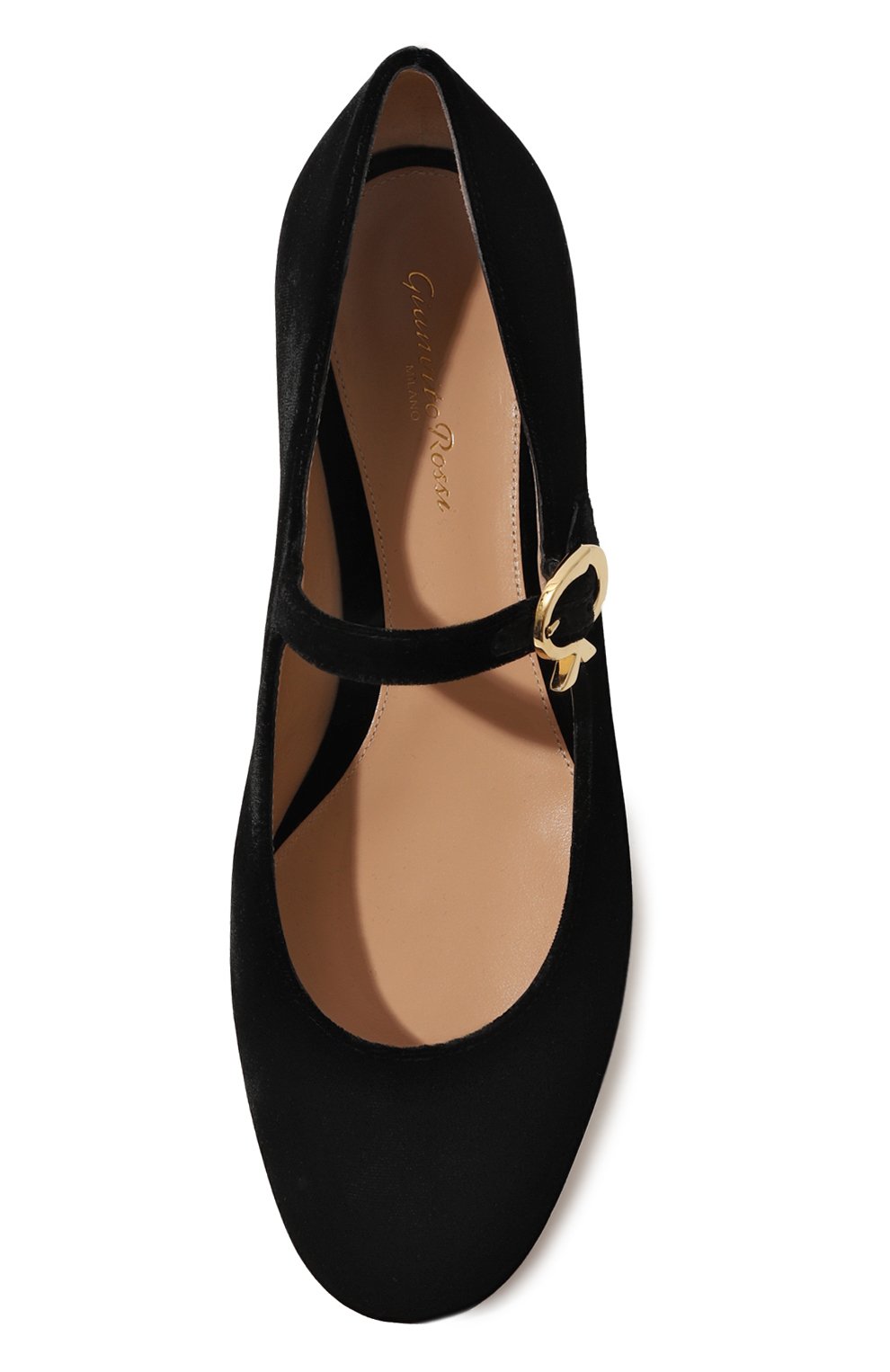 Бархатные балетки mary ribbon GIANVITO ROSSI, арт. G22164.05RIC.VELNER0, фото 6