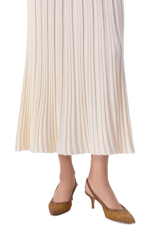 Текстильные туфли Rania 55 Gianvito Rossi G98080.55RIC.B0RBZBZ Бронзовый  G98080.55RIC.B0RBZBZ Фото 2