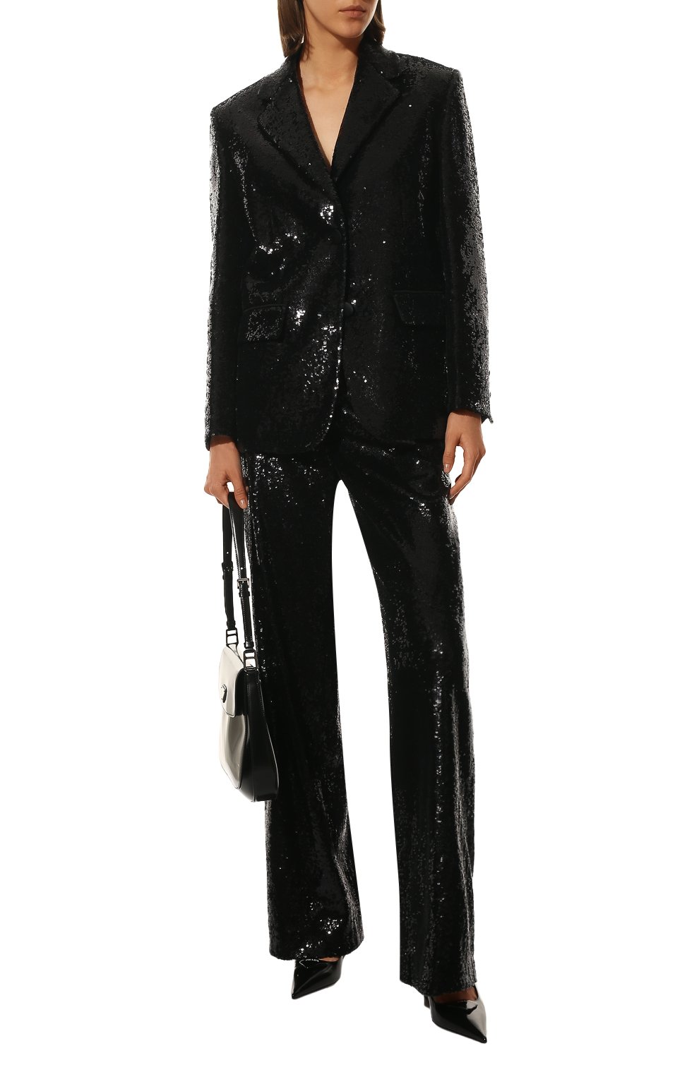 Брюки с отделкой пайетками PRADA, арт. P290ER-10AI-F0002-221, фото 2