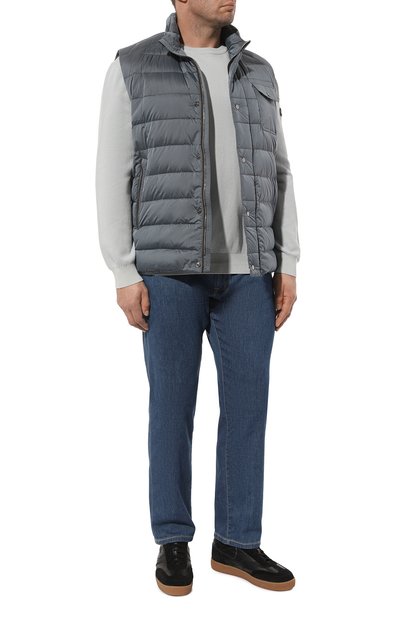 Пуховый жилет morfeo-s3c MOORER темно-серого цвета по цене 170500 руб., арт. EFR0M, фото 2 Пуховый жилет morfeo-s3c MOORER, арт. EFR0M, фото 2