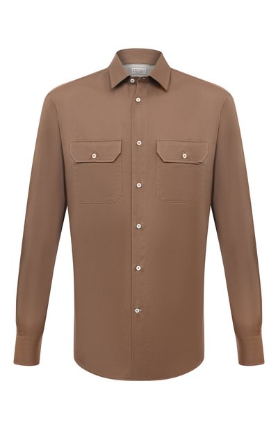 Мужская хлопковая рубашка BRUNELLO CUCINELLI, арт. MW6040626