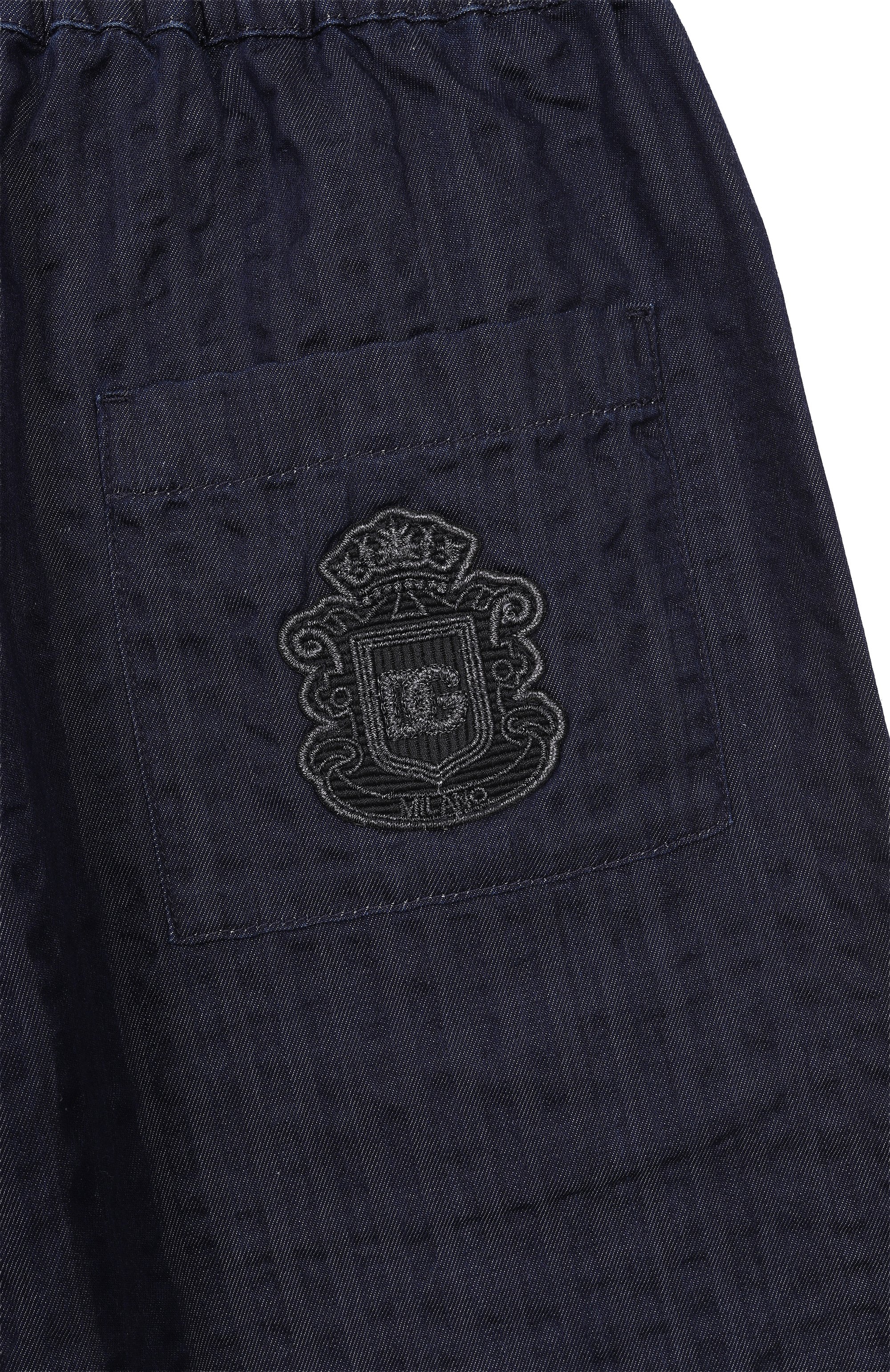 Джинсовые шорты DOLCE & GABBANA темно-синего цвета по цене 41750 руб., арт. L44Q10/LDD54, фото 3 Джинсовые шорты DOLCE & GABBANA, арт. L44Q10/LDD54, фото 3