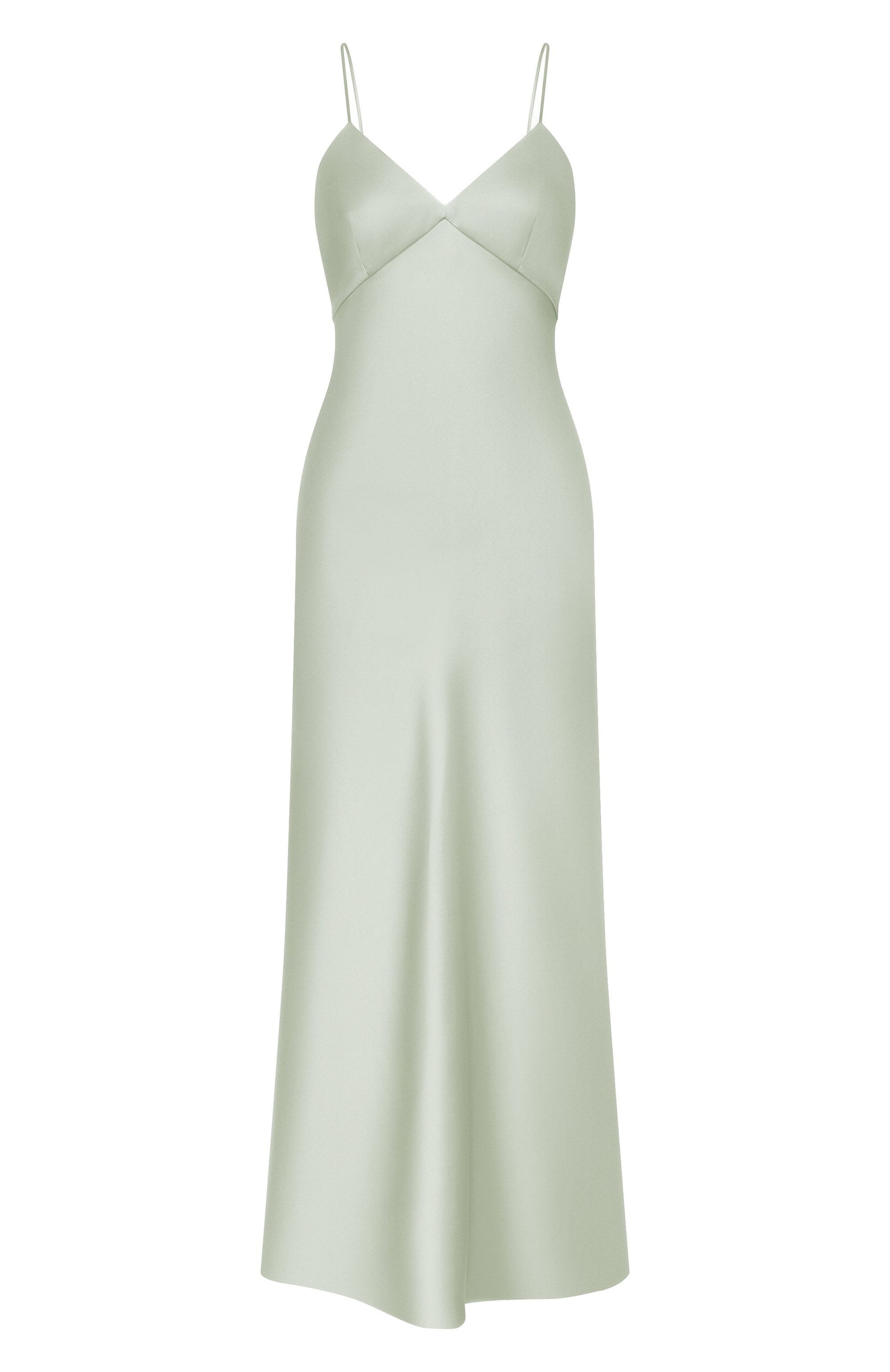 Атласное платье MVST зеленого цвета по цене 286000 руб., арт. M26.2PW.D014/F096 D0UBLE SATIN, фото 1 Атласное платье MVST, арт. M26.2PW.D014/F096 D0UBLE SATIN, фото 1