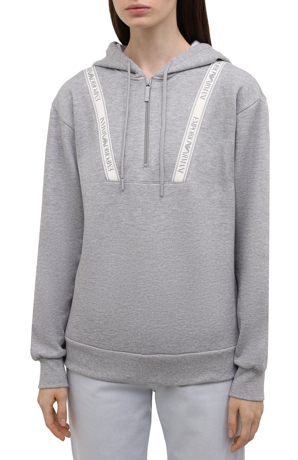 Худи EMPORIO ARMANI серого цвета по цене 15350 руб., арт. 164507/1A250, фото 3 Худи EMPORIO ARMANI, арт. 164507/1A250, фото 3