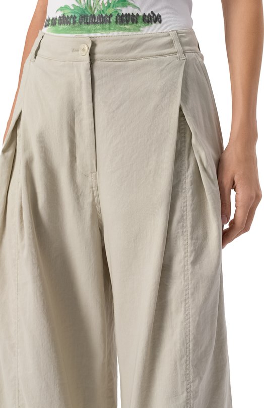 Брюки из вискозы и хлопка Low Classic LW251PT16LK Зелёный  LW251PT16LK Фото 5